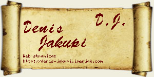 Denis Jakupi vizit kartica